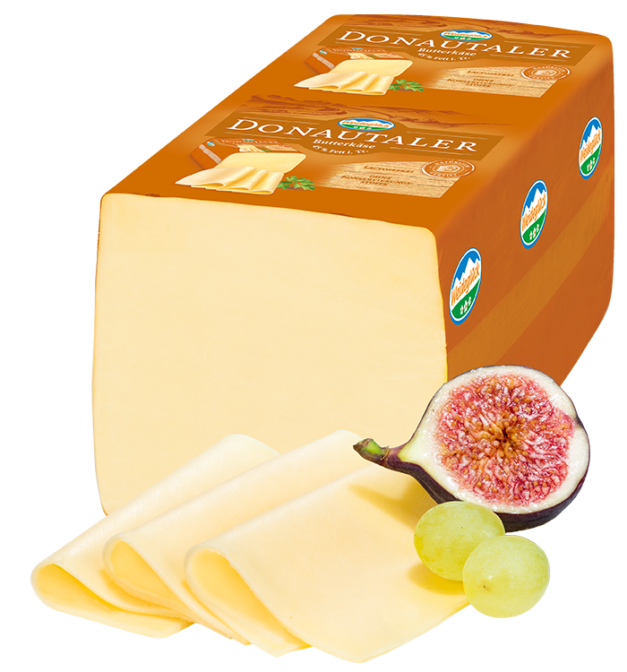 Packshot Weideglück Käse an der Theke Donautaler Butterkäse 3 bis 3,2 kg Eurobrot